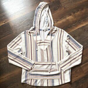 Wallflower Dakota Baja Stripe Knit Hoodie - Women - Size L